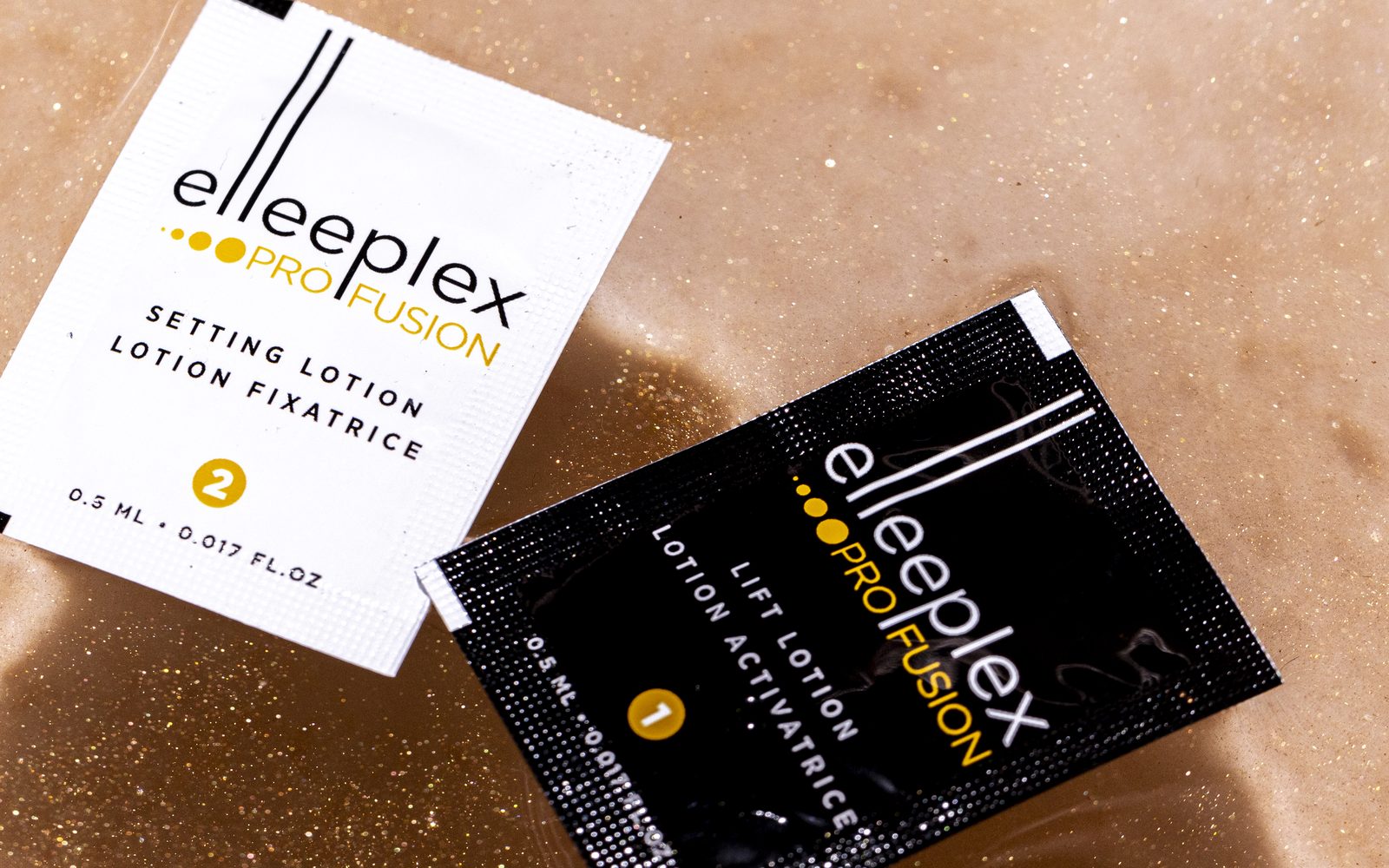 Elleeplex Profusion Lift Lotion and Setting Lotion single-use sachets