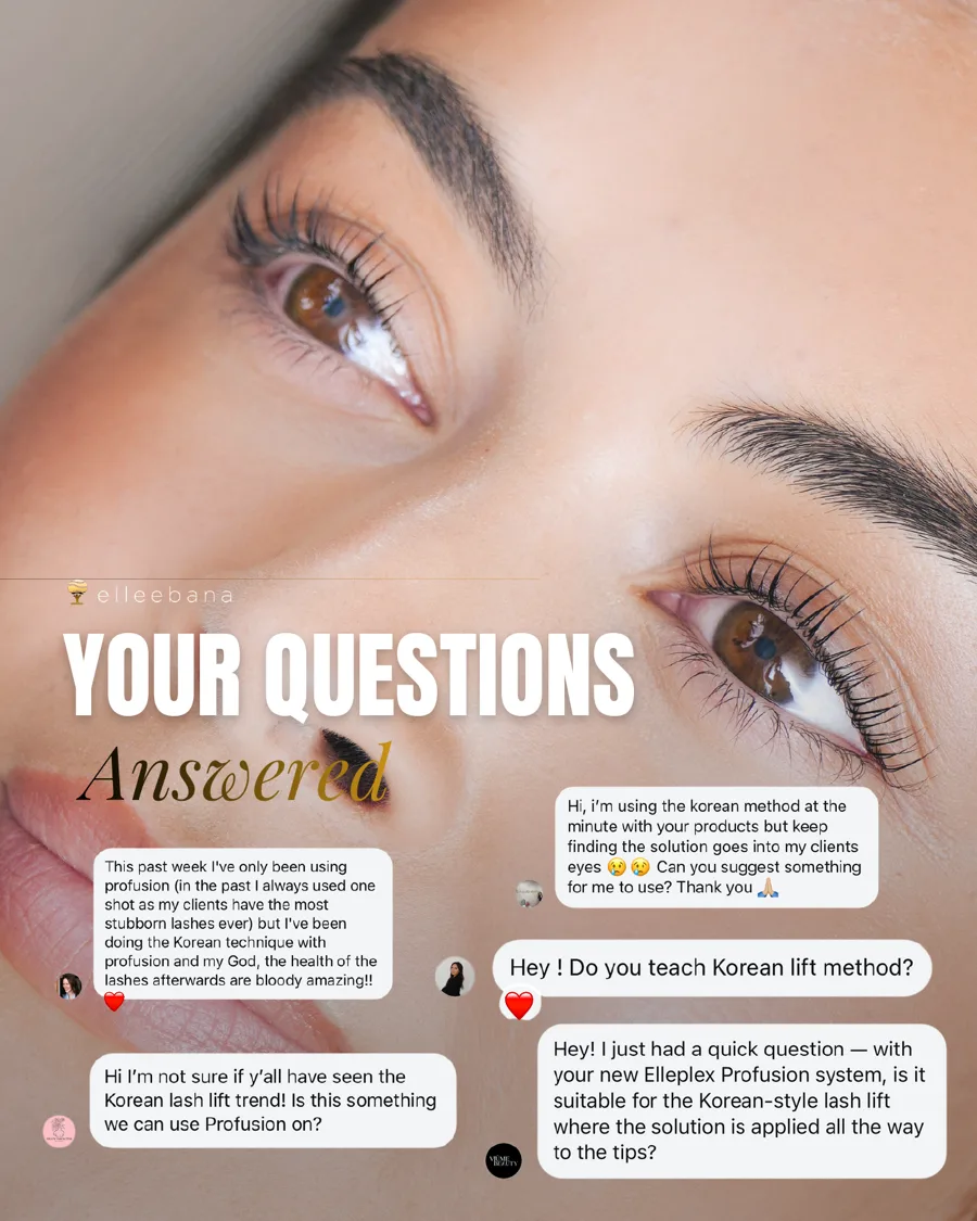 Common Korean lash lift questions answered in the course